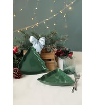 Yeşil Çam Kayık Tabak 22 Cm 2 Adet 308