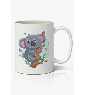 Tatlı Koala Baskılı Kupa Bardak Baskılı Kahve Kupa Bardak