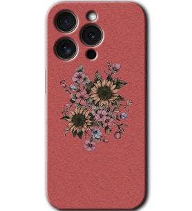 iPhone 15 Pro Uyumlu Kılıf HD Desen Baskılı Arka Kapak - Retro Çiçek