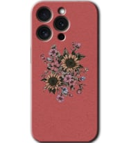 iPhone 15 Pro Uyumlu Kılıf HD Desen Baskılı Arka Kapak - Retro Çiçek