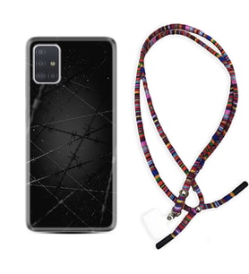 Samsung a71 A72 A73 A7 A9 2018 C7 C9 Kılıf Boyun Asklı Rasta Silikon Dikenli Tel 1779