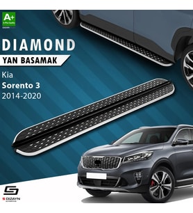 S-Dizayn Kia Sorento 3 Diamond Krom Yan Basamak 183 Cm 2014-2020