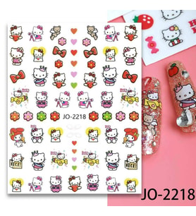 Adanil Çiçek Toka Kalp Hello Kitty Sticker J0-2218