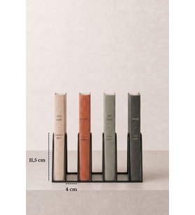 Siyah Metal 7 Bölmeli Modern Kitap Standı, Kitaplık - Masaüstü Kitap Düzenleyici