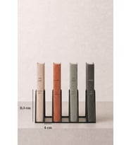 Siyah Metal 7 Bölmeli Modern Kitap Standı, Kitaplık - Masaüstü Kitap Düzenleyici