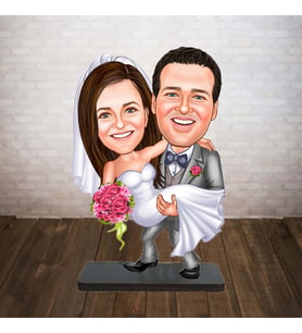 KİŞİYE ÖZEL KARİKATÜR gelin damat 3 BİBLOSU
