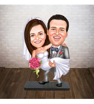 KİŞİYE ÖZEL KARİKATÜR gelin damat 3 BİBLOSU