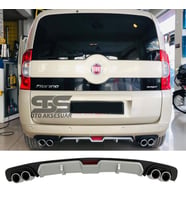 Fiat Fiorino Difüzör Arka Tampon Eki 4 Egzoz Çıkışlı Gri
