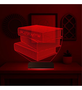 Luvivia Öğretmene Hediye Kitap Kişiye Özel 3D Lamba - Masa Gece Lambası