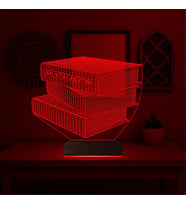 Luvivia Öğretmene Hediye Kitap Kişiye Özel 3D Lamba - Masa Gece Lambası