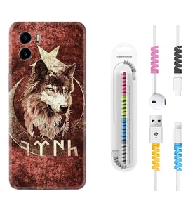 Vivo Y15S Y32 Y33S Y51 Y53S Kılıf Kablo Koruma Spiral Silikon Göktürk 3 1412