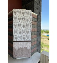 Çift Kişilik Çok Amaçlı Pike, Yazlık Pike, Desenli Pike, Yatak Örtüsü 195x220cm Turuncu