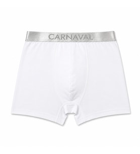 CARNAVAL Beyaz Premium Pamuklu Erkek Boxer