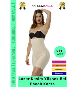#Korse İz Göstermeyen Kaymaz Lazer Kesim Toparlayıcı Rahat Yüksek Bel Hayalet Slip Korse - 5 Adet