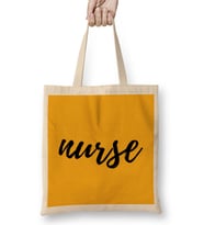 Nurse Gift İdea Funny Saying Quote-Nursing Medical Bez Çanta Uzun Saplı