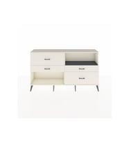 Arges Konsol Tek Raflı 4 Çekmeceli  176x30x99 Aytaşı-Antrasit/Aytaşı