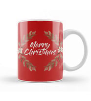 Yılbaşı Yeni Yıl Konseptli Merry Christmas Floral Kupa Bardak Porselen