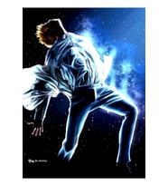 Yıldız Işığı - Bts Jimin Hayran Sanatı Tablo Ahşap Poster Dekoratif Kod509