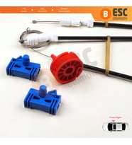 Renault Vel Satis Hatchback BJ 2001-2009 8200008326 İçin Elektrikli Ön Sağ Kapı Cam Kriko Tamir Seti