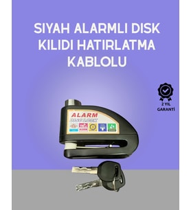 Northcity Yüksek Sesli 110dB Çelik Disk Kilidi - Su Geçirmez, Şok Sensörlü Alarm