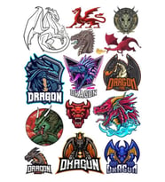 Ejderha Sticker Set 6 12 Parça Telefon, Tablet, Defter, Laptop Sticker