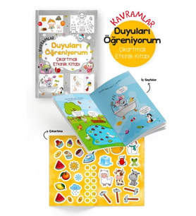 Kavramlar – Duyuları Öğreniyorum – Çıkartmalı Etkinlik Kitabı - 3 Yaş +