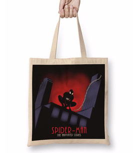 Superheros Spider The Animated Bez Çanta Uzun Saplı