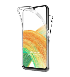 Microsonic Samsung Galaxy A33 5G Kılıf 6 Tarafı Tam Full Koruma 360 Clear Soft Şeffaf (Renksiz)