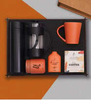 Premium Hediye Kutusu - Dijital Göstergeli Termos, Mum, Kolonya, Kupa Bardak, French press, Filtre Kahve