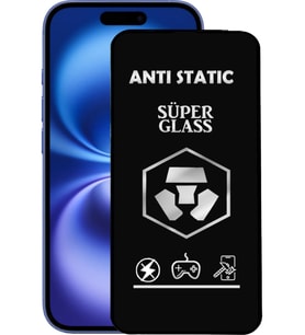 Apple Uyumlu   iPhone 16 Anti Static Toz Tutmaz Çerçeveli Ekran Koruyucu