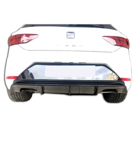 Seat Leon (2017 - 2019) Çift Çıkış Arka Tampon Eki - Difüzör (Plastik)