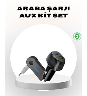 Northcity Bluetooth AUX Çevirici ve PD Destekli Araç Şarj Cihazı 2'li Set - Kablosuz Müzik ve Hızlı Şarj İçin