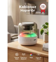 Torima Bluetooth Hoparlör Rgb Işıklı Taşınabilir Speaker D14 Beyaz