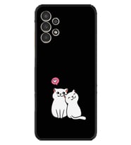 Samsung Galaxy M14 Kılıf Silikon Desen Özel Seri Love Cats 1690