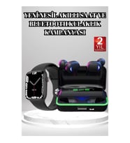 Mey İthalat® Ucuz ve Kaliteli Kulaklıklı Saat Seti Bluetooth Bağlantılı Akıllı Saat ve Kulaklık