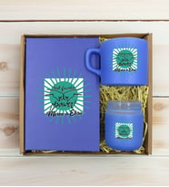 BK Gift Kişiye Özel İsimli DTF Best Friend Temalı Mavi Defter & Kahve Fincanı & Mum Hediye Seti-1, Arkadaşa Hediye, Doğum Günü Hediyesi