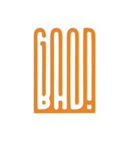 Good Bad Sticker17x17 Cm Turuncu