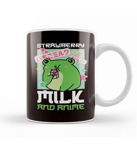 Strawberry Milk And Anime Japanese Art Japan Manga Kupa Bardak Porselen