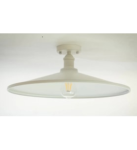 RİOLİGHT RETRO,RUSTİK,VİNTAGE BEYAZ 1XE27 DUYLU METAL PLOFONYER AVİZE ŞAPKA ÇAPI:38CM