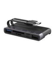 ALLY NK-1048HD 6in1 USB + Type-C + Lightning + SD-TF Kart Okuyucu Çevirici Adaptör (Siyah)