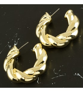 Örgülü Lüks Küpe 3,5 cm