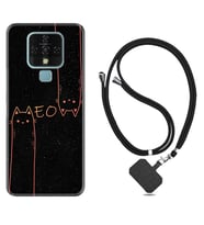 Tecno Camon 16 18P Pova Kılıf Boyun Askılı Silikon Meow 1657