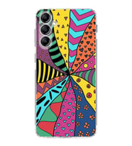 PrintiFy Samsung Galaxy A14 ile Uyumlu Retro Color 4  Kamera Korumalı Şeffaf  Kılıf