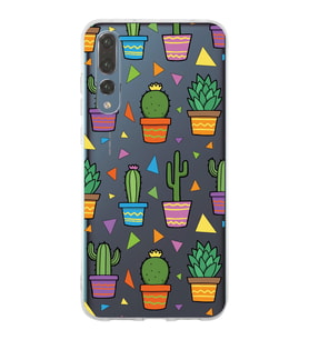 PrintiFy Huawei P20 Pro ile Uyumlu 1mm Slim Fit Water Color 4 Baskılı Şeffaf  Kılıf
