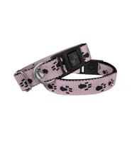 Markapet Köpek Tasması Patili Dokuma 2 cm - Min: 30 cm - Max: 50 cm Açık Pembe