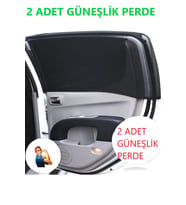2 Adet Oto Yan Cam Güneşlik Perde Araç Güneşlik Araba Güneşlik Perdesi Anne Bebek Emzirme Perdesi