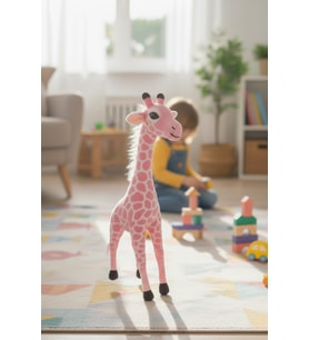 Büyük Boy Zürafa Peluş Oyuncak Dekoratif Peluş Çocuk Odası Oyuncağı 45 cm (Pembe)