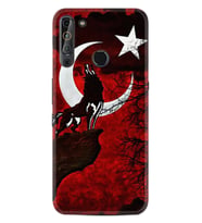 Casper Via X20 Kılıf Resimli Desenli Baskılı Silikon Kılıf Wolf and Moon 2 1381