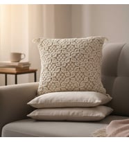 Vintage Bohem Stil Detaylı Makrome Kırlent Kılıfı - 45x45 Özel Tasarım