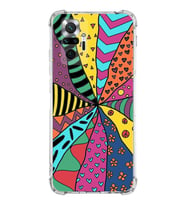 PrintiFy Xiaomi Redmi Note 10 Pro Uyumlu Retro Color 4 Baskılı Şeffaf Köşe Korumalı Antişok Kılıf